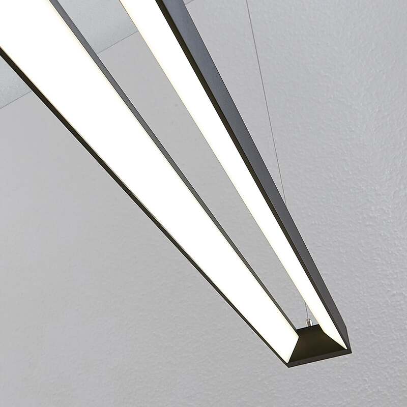 Arcchio Pendelleuchte Hängeleuchte Cuna LED Lampe schwarz 122cm Metall 3200Lumen - 4251096568547