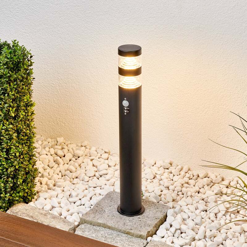 Lindby Wegelampe Pollerleuchte LED schwarz Sensor IP44 Außenleuchte Lampe Garten - 4251096509052