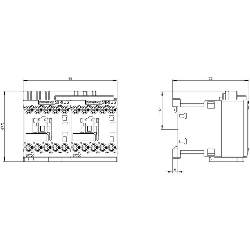 Siemens Wendeschützkombination 3RA2315-8XB30-1AP0 3-polig 690V 6.1A IP20 S00 1 - 4011209835542