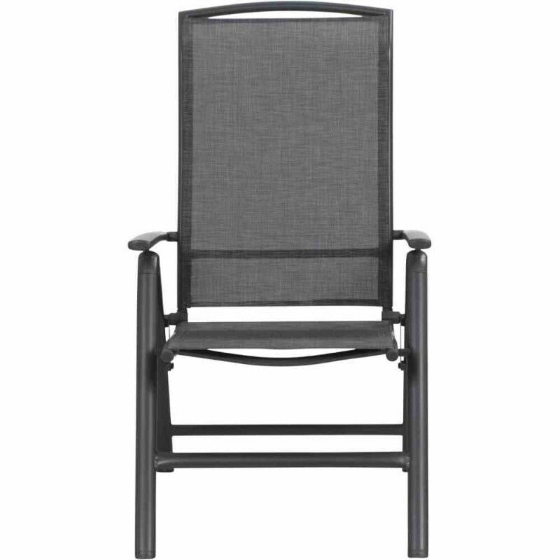 Siena Garden Klappsessel Livorno Gartenstuhl Relaxsessel grau klappbar 58x65cm - 4055938002448