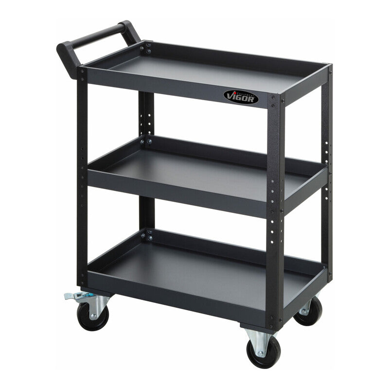 Vigor Servicewagen V4758 Werkstattwagen Stahlblech 120kg Tragkraft 7-fach - 4047728047586