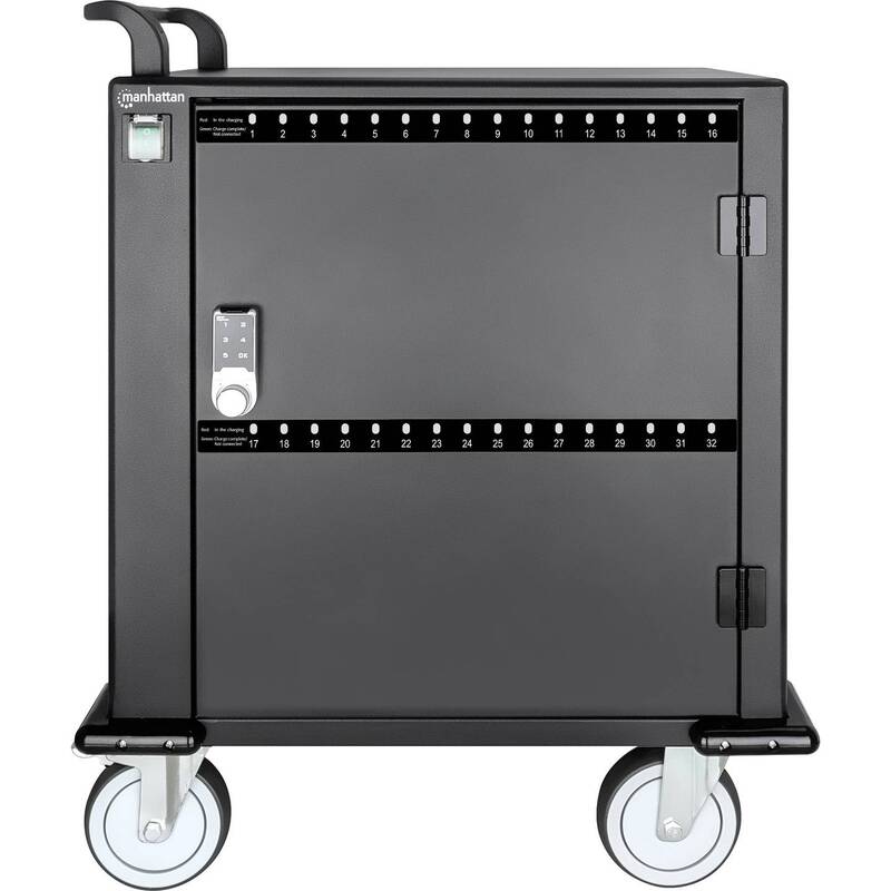 Manhattan Ladeschrank Ladesystem USB C 32 Port Schwarz 576 W SIEHE TEXT/FOTO - 0766623716000