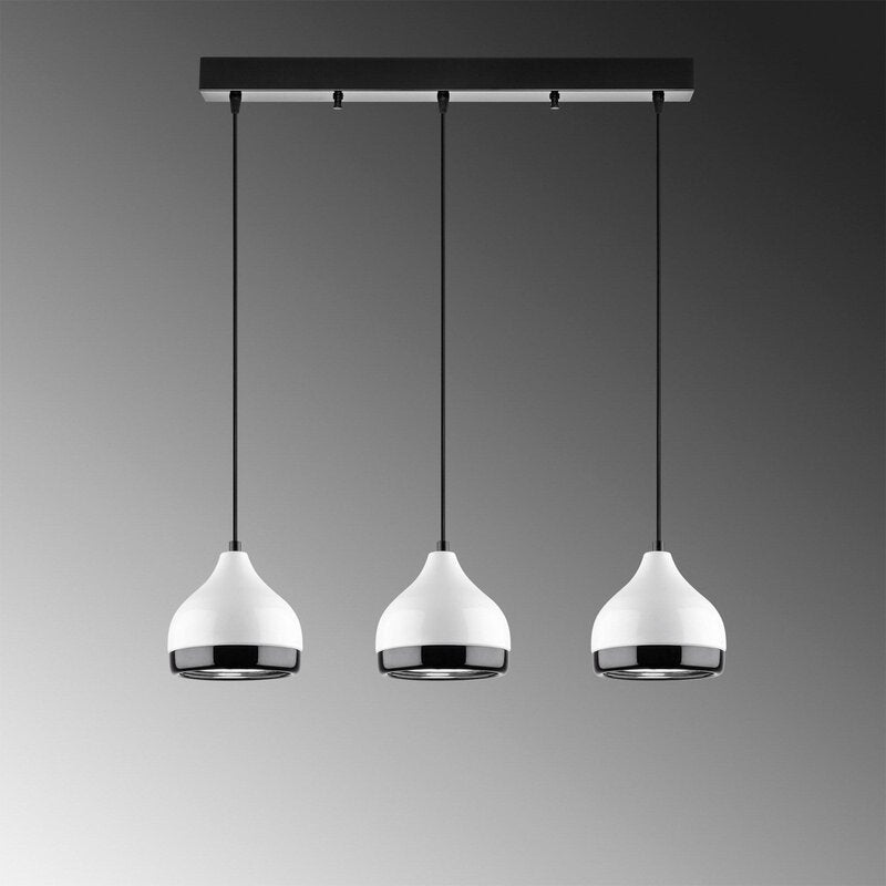 Yildo Hängeleuchte Pendelleuchte 6878 weiß/schwarz Metall 3-flammig linear - 8683342650533
