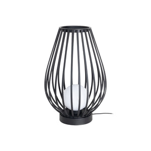 B-Ware Lucande Terrassenleuchte Außenlampe Marrin schwarz Metall Ø46cm Outdoorleuc478
