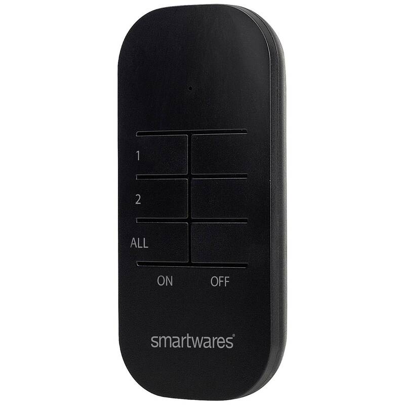 Smartwares 2 Funksteckdosen Set Steckdosenschalter Mini Fernbedienung Außen IP44 - 8711658435169