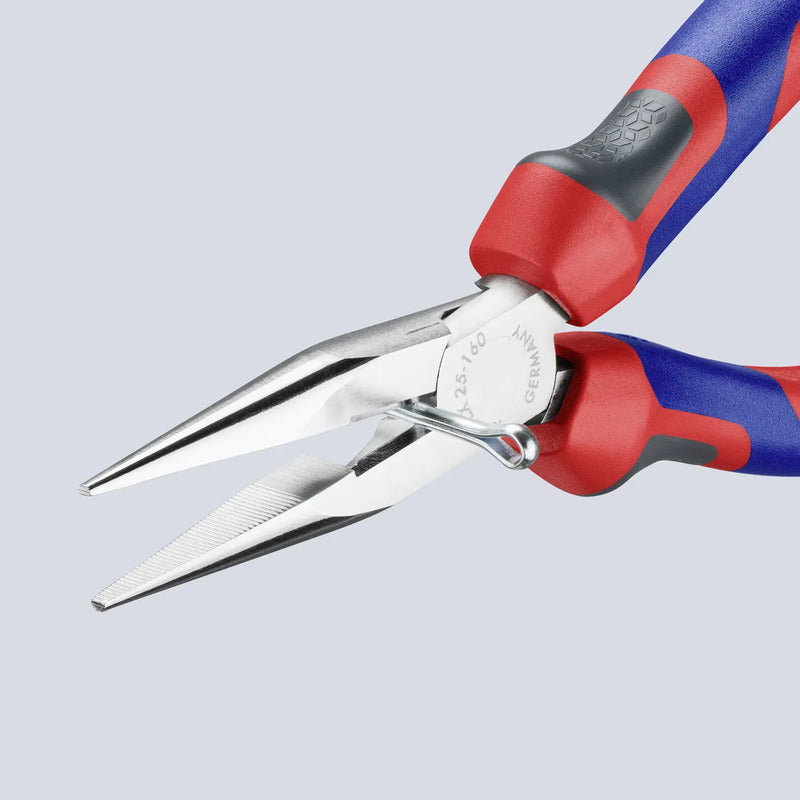 Knipex 25 05 160 Flachrundzange 160 mm Vanadium Elektrostahl für Elektronik - 4003773022817