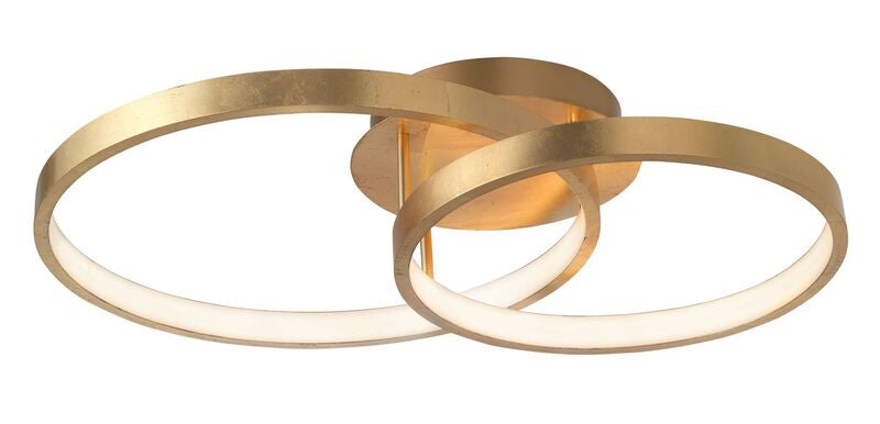 Nova Luce Deckenleuchte Deckenlampe LED Blattgold Warmweiss LEON Wohnzimmer - 5212017411297