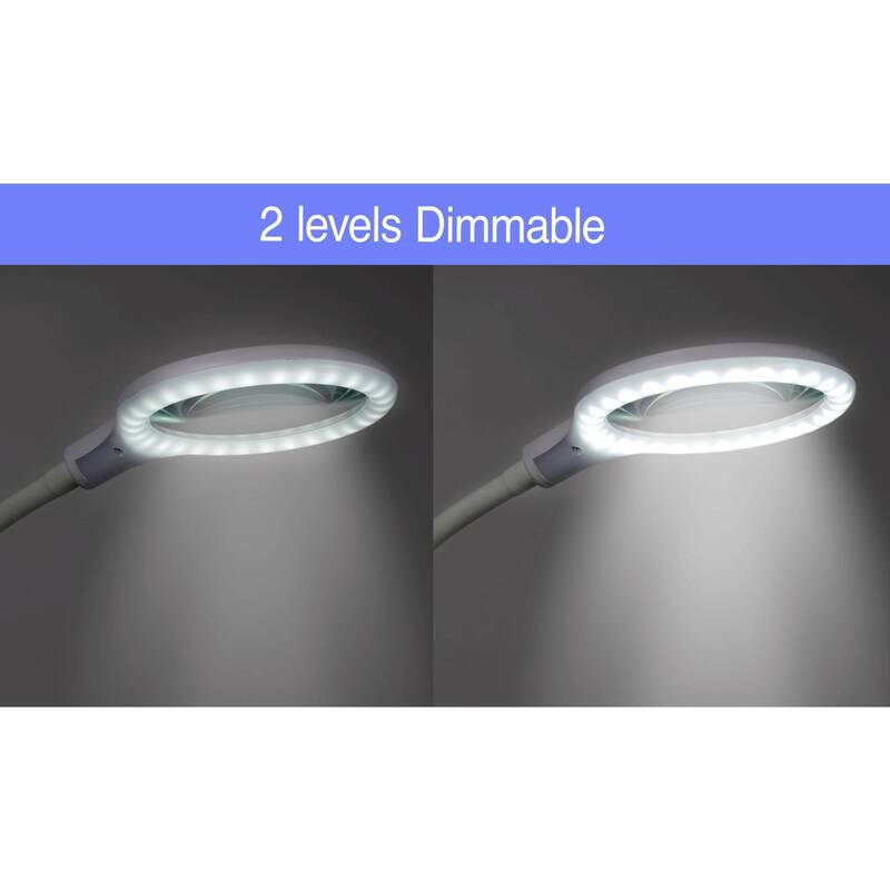 TOOLCRAFT Lupenleuchte Lupenlampe LED Tischleuchte Schwanenhals Vergrößerung - 4064161318400