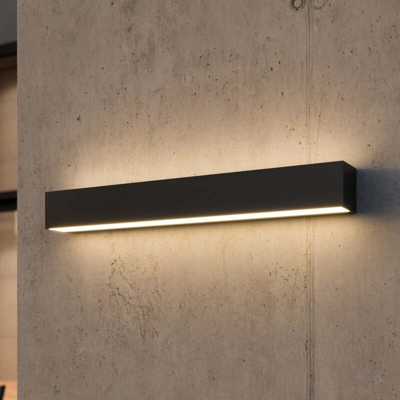 Lucande Außenwandleuchte anthrazit Lengo LED Gartenlampe Leuchte 3000K IP65 50cm - 4251096509304