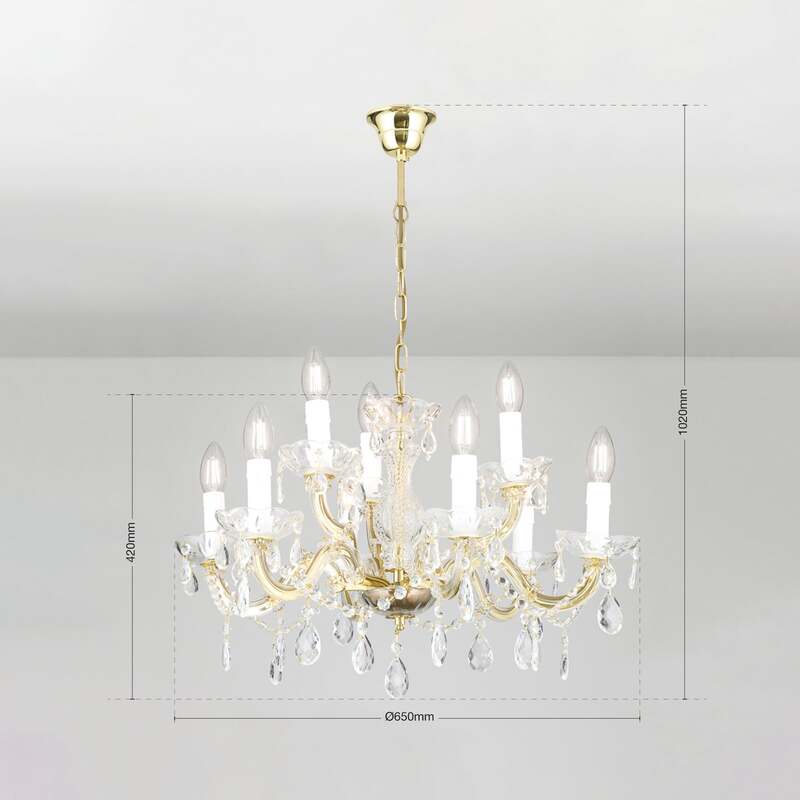 Orion Kronleuchter Marie Claire Deckenlampe Deckenlicht Leuchte Lampe LED E14 - 9003090090266