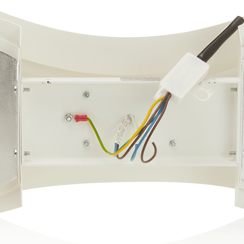 Wandleuchte Wandlampe LED Selène Ionica Glas Metall Blattsilber Weiß satiniert - 8023761114801