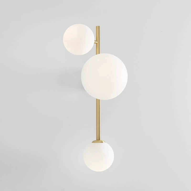 Wandleuchte Joel Wandlampe Wandlicht Leuchte Lampe LED messing/weiß dreiflammig - 5904798654467