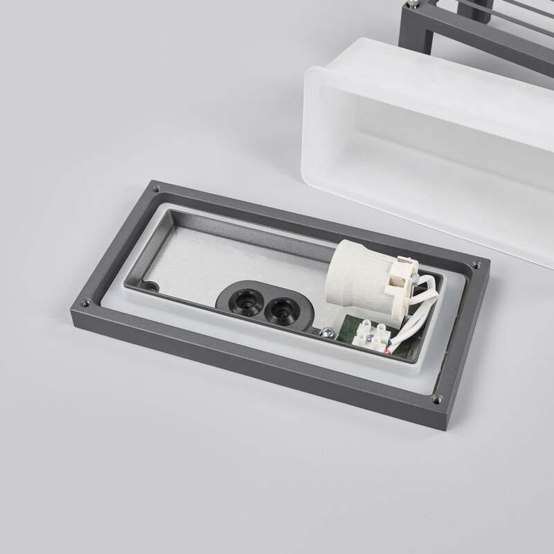 Lucande Außenwandleuchte Aurelien LED Gartenlampe dimmbar anthrazit 25x12,5cm - 4251096537949