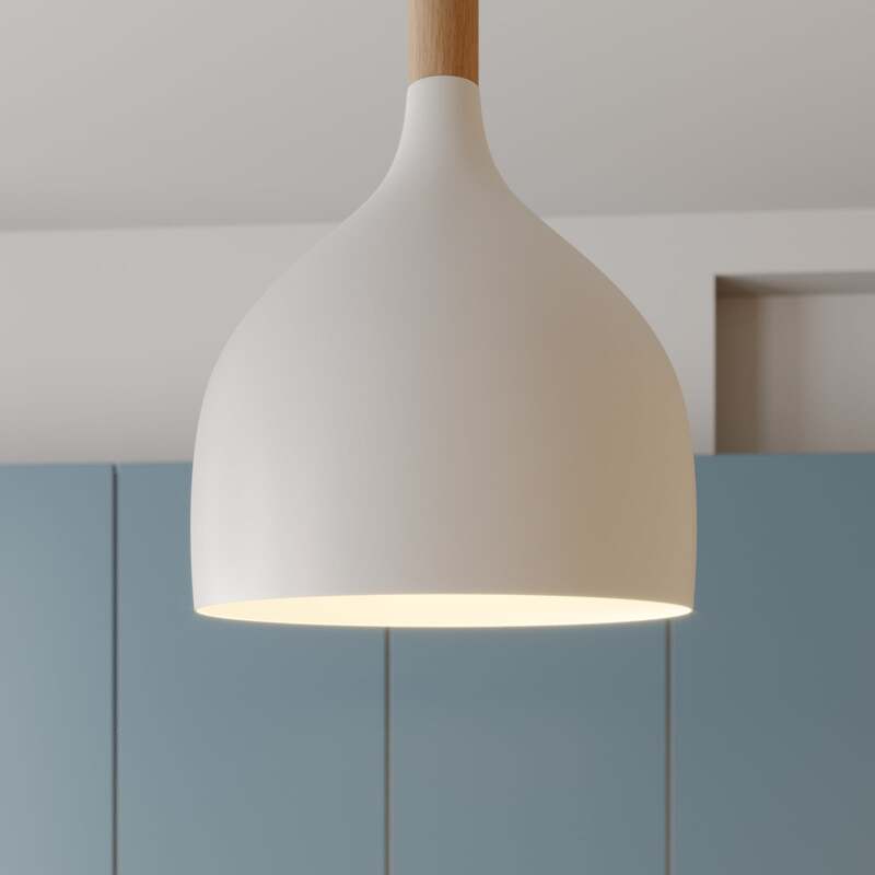 Luminex Hängeleuchte Pendelleuchte Noak LED Hängelampe dimmbar weiß natur Ø17cm - 5907565911947