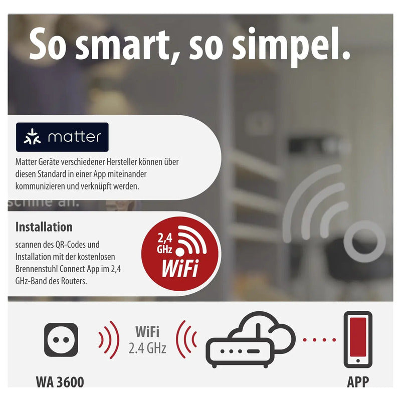 Brennenstuhl Connect WiFi Steckdose WA 3 Schwarz IP54 3680W Außenbereich - 4007123692965