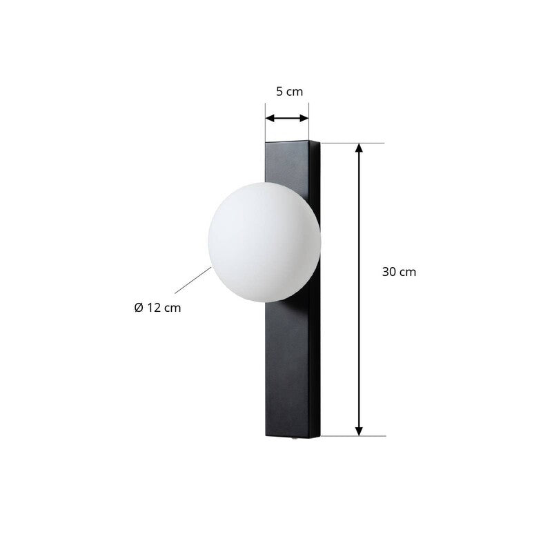 Lindby Wandleuchte Tavrik LED Lampe dimmbar schwarz-weiß IP für Feuchträume 30cm - 4255830902185