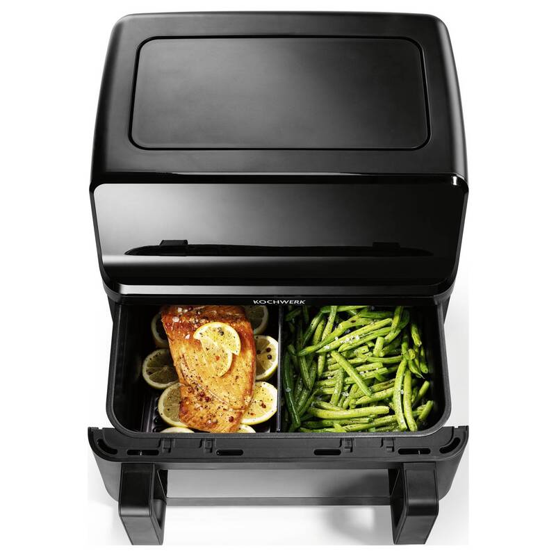 Rachs Kochwerk Heißluftfritteuse 9l Fritteuse Airfryer 2 Kammern 60 Min Timer - 4067522062240