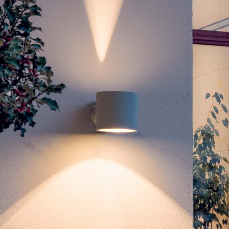Konstsmide Außenwandleuchte Modena Round grau Gartenlampe Leuchte IP44 25W - 7318307342307