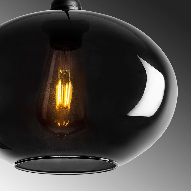 Hängelampe Goossens Smoked 051 3-flammig Glas Ø27cm E27 LED Rauch - 8681875991796