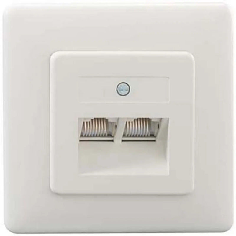 Rutenbeck Netzwerkdose Unterputz Einsatz CAT 3 2x LAN Zentralplatte Rahmen - 4043921040003