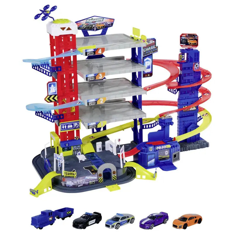 Majorette Parkgarage Parkhaus Super Chase Center Set Spielgarage Modellauto - 3467452077191