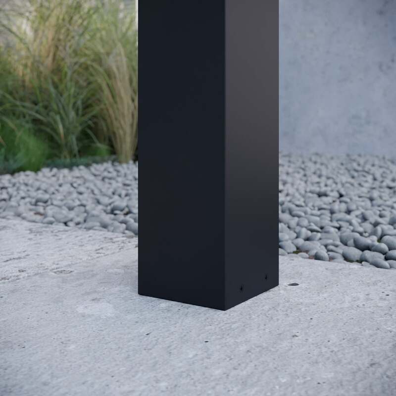 Lucande Sockelleuchte Kiran Gartenleuchte LED dimmbar IP44 grau 60cm Metall - 6291105706209
