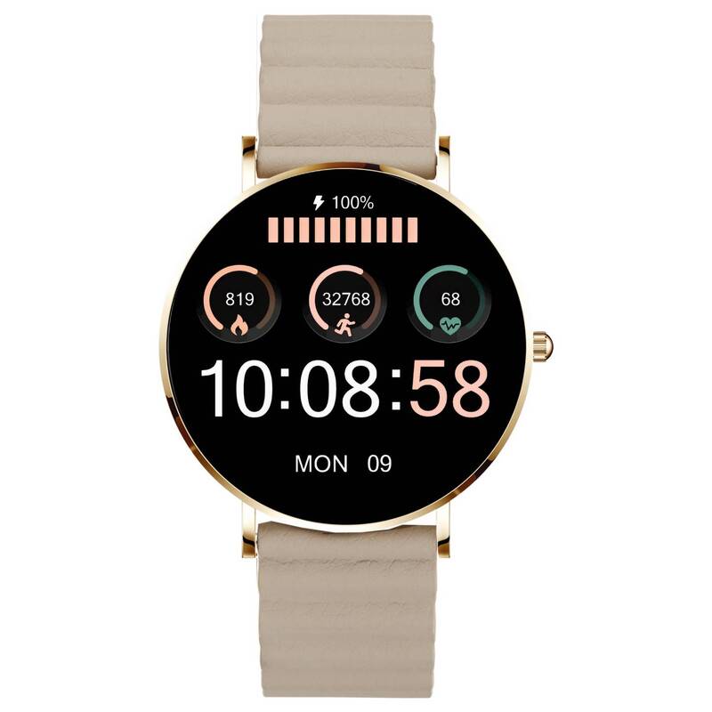 XCOAST Smartwatch SIONA 2 Damen IP68 AMOLED Sand für iOS Android - 4260449576887