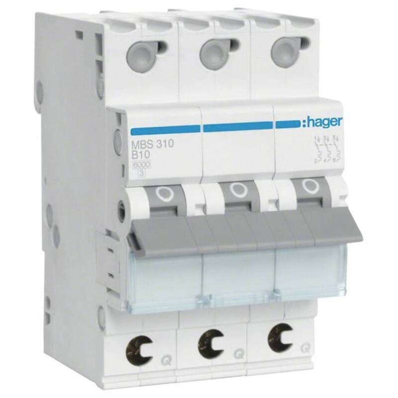 Hager Leitungsschutzschalter Sicherungsautomat MBS310 Strom 3pol elektrisch - 3250614314865