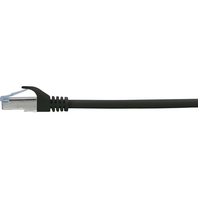 Renkforce Patchkabel Netzwerkkabel LAN CAT 6a Schwarz Flammwidrig 10m 4 STÜCK - 4064161207032