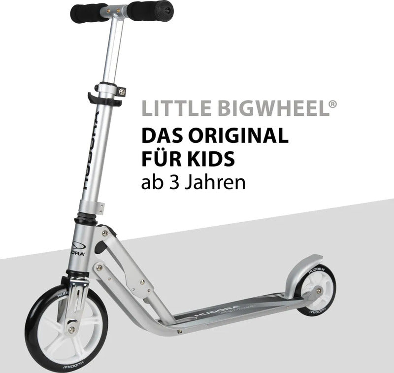 HUDORA Little BigWheel Scooter silber klappbar höhenverstellbar für Kinder 4+ - 4005998857144