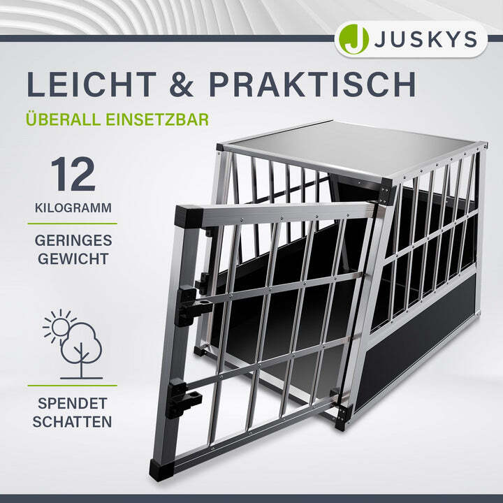 Hundebox Auto Hundetransportbox Aluminium für kleine bis mittlere Hunde - 4260304765609