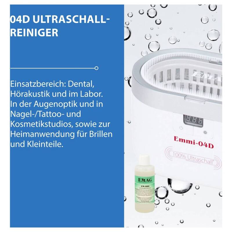 Emag Ultraschallreiniger 40W 0,6l Edelstahl Wanne Reinigung Schmuck Brillen - 4040513601123