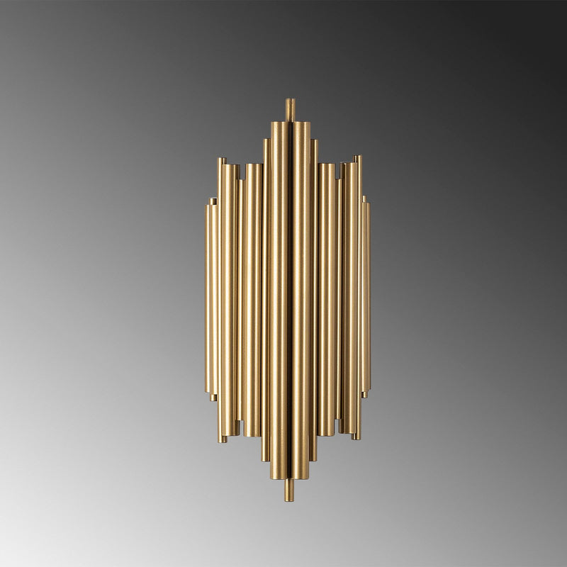 Wandleuchte Reis 13341 goldfarben Metall Höhe 50 cm Wandlampe Lampe Leuchte Spot - 8683743823956