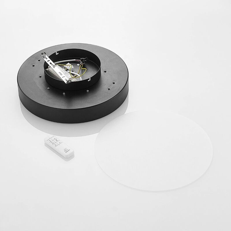 Lindby Deckenleuchte Deckenlampe Milada LED Lampe dimmbar schwarz Ø40cm - 4251096589931