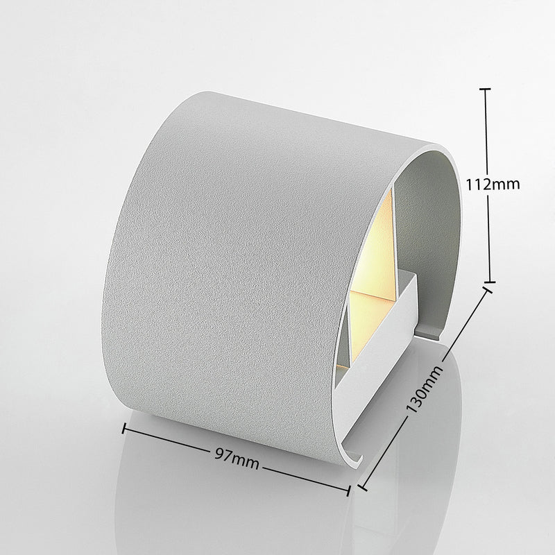 Arcchio Wandleuchte Zuzana LED Wandlampe dimmbar Aluminium weiß 13cm breit - 4251096545142