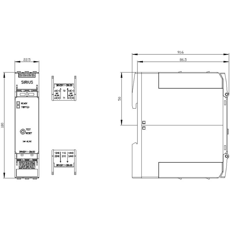 Siemens Thermistor-Motorschutzrelais Auswertegerät Motorschutz Standard - 4047621006697