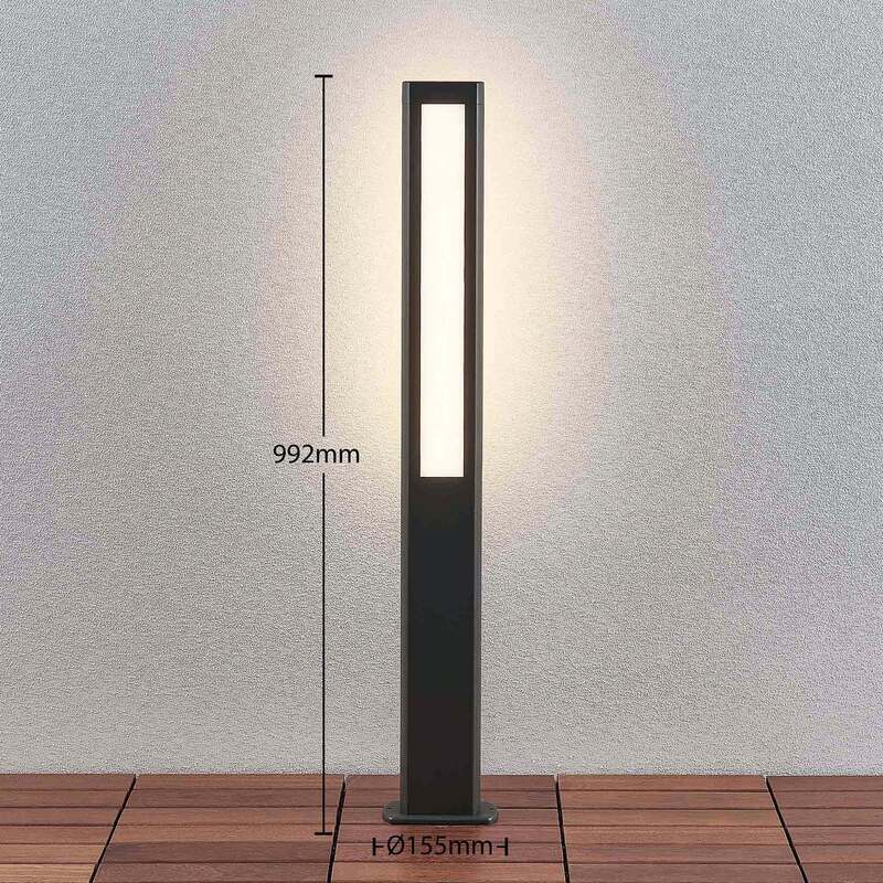 Lucande Wegeleuchte Mhairi LED Gartenlampe anthrazit 100cm 1200 Lumen IP54 - 4251096556902