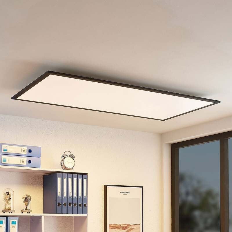 Lindby Deckenleuchte Nelios LED Lampe Leuchte schwarz 120x60cm 4000K IP20 72W - 4251911738674