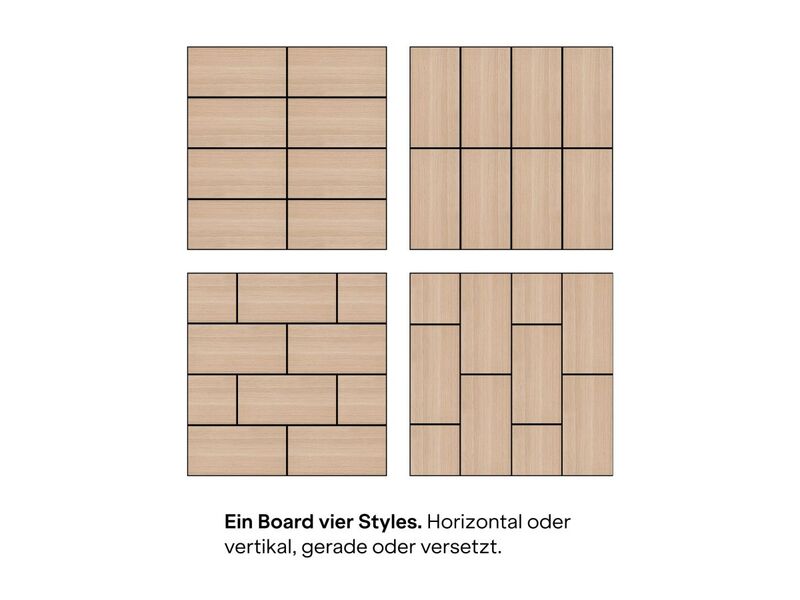 Amadeo Wandpaneel AkustikBoard Eiche Natur 3 Stück Schallabsorber 80x40cm - 9180007771156