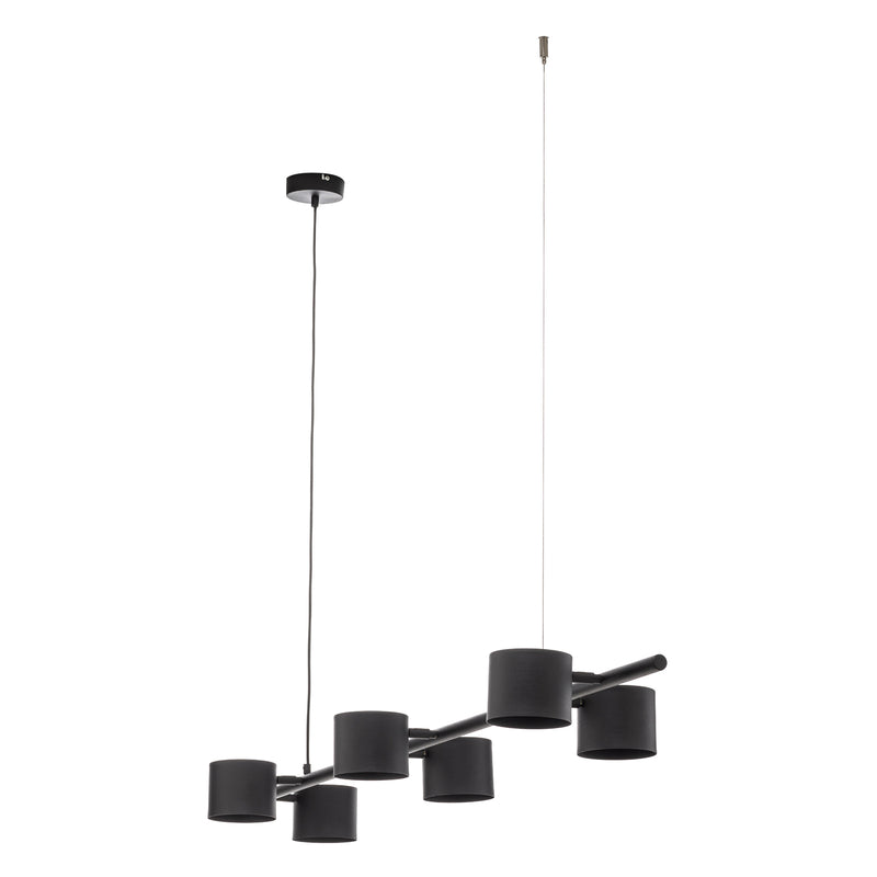 Euluna Hängeleuchte Bot LED Pendelleuchte dimmbar schwarz 6-flammig 161x34cm - 5904798652388