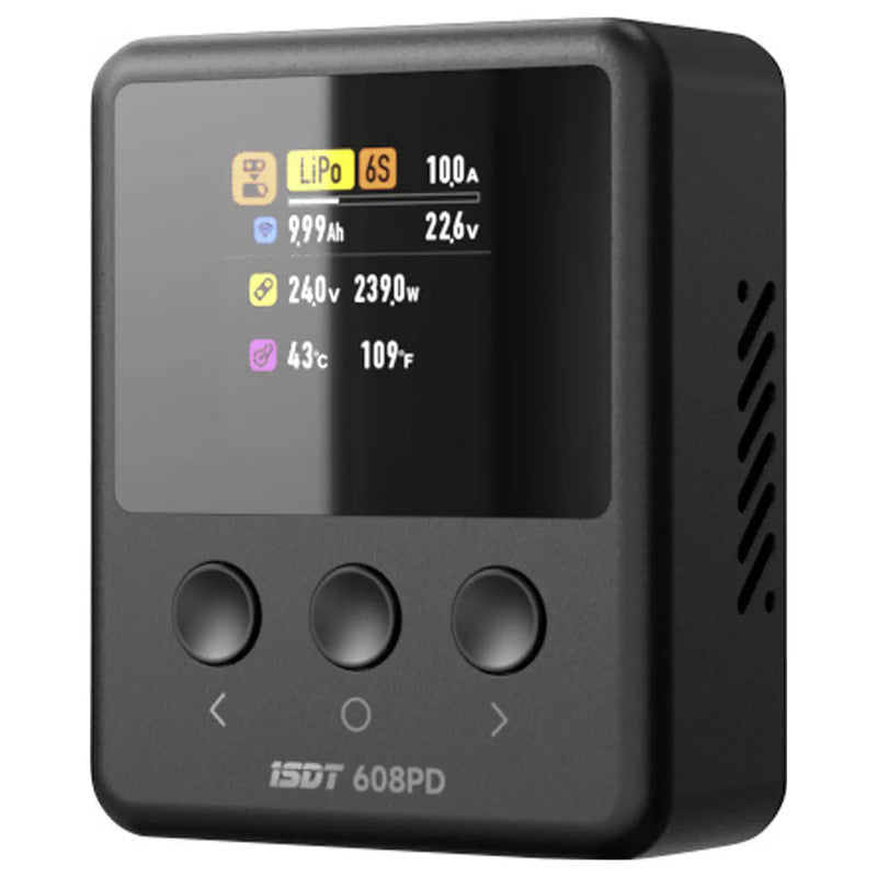 ISDT 608PD Smart Ladegerät 240W 10A für LiPo LiIon LiFe Akkus kompakt 85g - 4064161334233