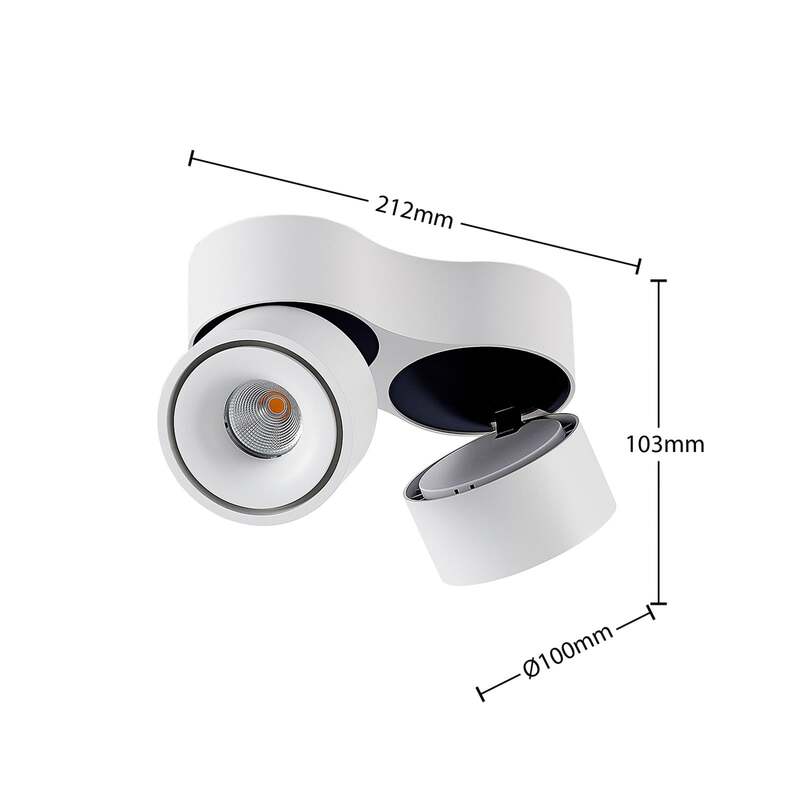 Arcchio Deckenstrahler Spot LED weiß Rotari Aluminium Lampe warmweiß dimmbar - 4251096579369