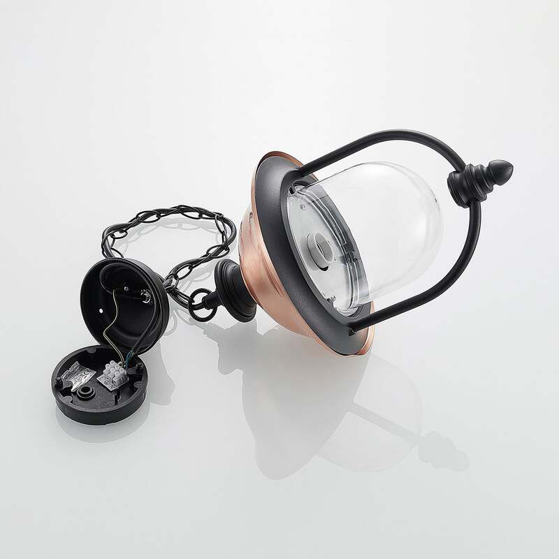 Lindby Außenhängeleuchte Clint LED Hängelampe Gartenleuchte dimmbar schwarz - 4251096573565