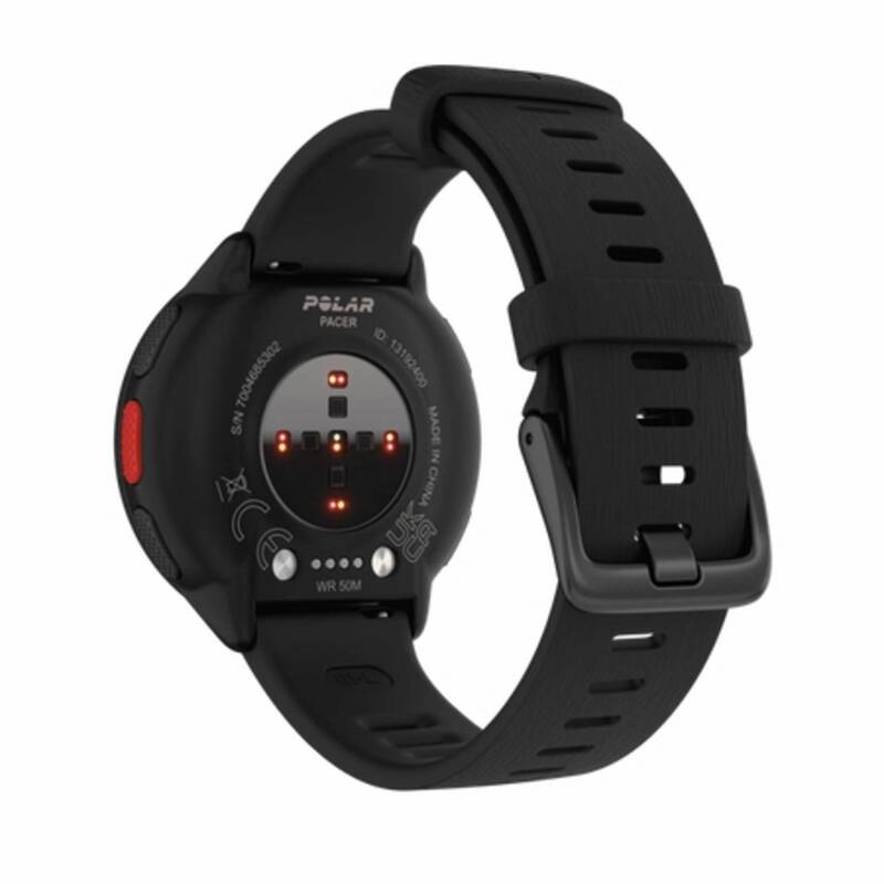 Polar GPS-Laufuhr Pacer Sportuhr Fitnessuhr schwarz S/L wasserdicht 5 ATM - 0725882060446