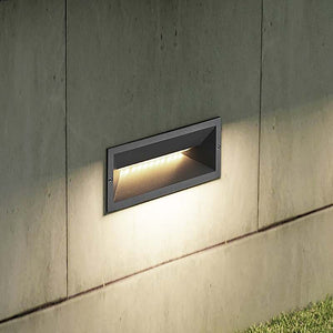 B-Ware Lucande LED-Wandeinbauleuchte Jaano anthrazit 11W IP65 für Außenbeleuchtung