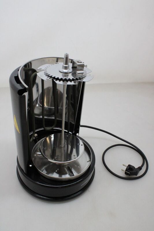 GourmetMaxx 05914 Stand Dönergrill 1400 W mit Grillspieß Schwarz Edelstahl - 4016471059146