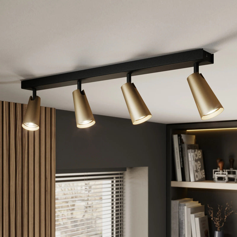 Lucande Deckenlampe Deckenleuchte Angelina LED 4-flg dimmbar messing gold - 4251096569858
