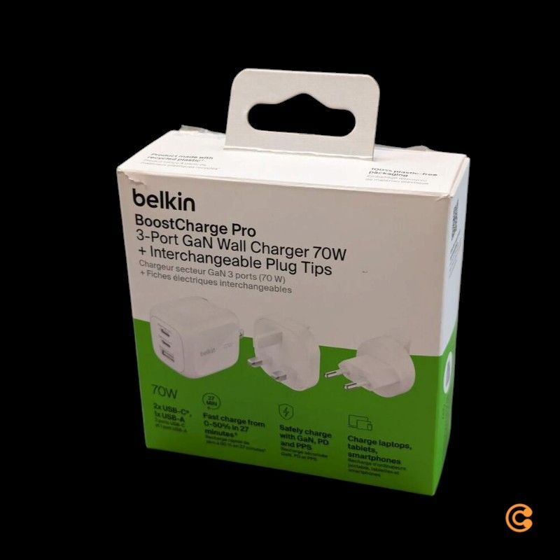 Belkin Ladegerät Netzteil Adapter BoostCharge Pro GaN USB C USB A Reisen 3 Port - 0745883918454