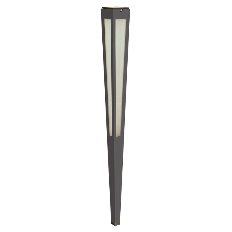 Les Jardins LED Solarfackel Gartenleuchte Sensor Tinka grau 120 cm Außenbereich - 3561615555271