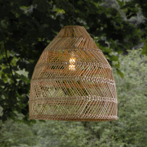 B-Ware PR Home Außenhängelampe Maja Rattan LED Gartenlampe Pendelleuchte IP44 Ø53cm